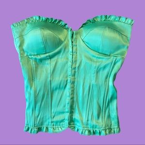 Vintage charlotte russe lime green corset